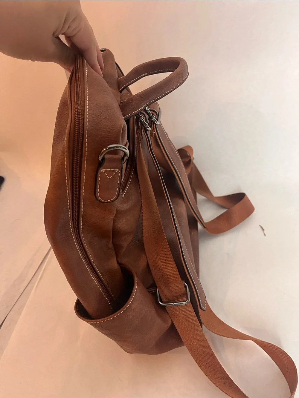 Aglod Leather Backpack Unisex
